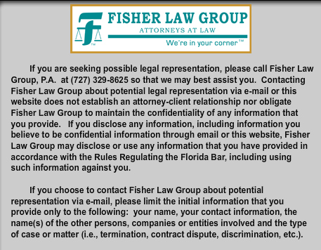 Fisher Law Group, P.A., Attorneys, Workers Comp Lawyers, Labor Lawyers, and Employment Lawyers - Clearwater, St. Petersburg & Tampa Florida